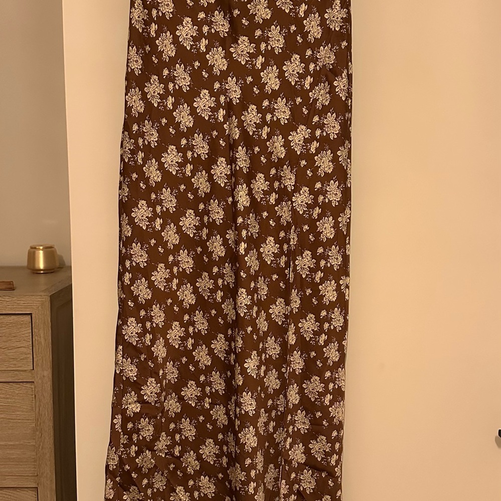 Brown Floral Maxi skirt